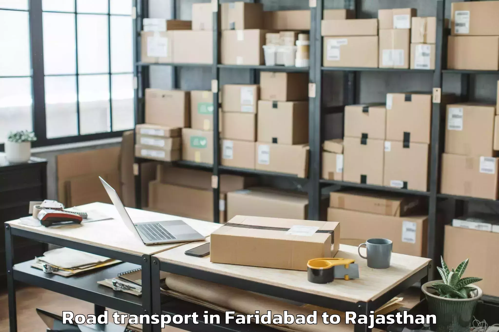 Book Faridabad to Sadri Road Transport Online